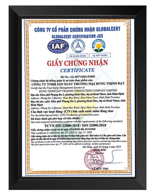 CHỨNG CHỈ ISO
