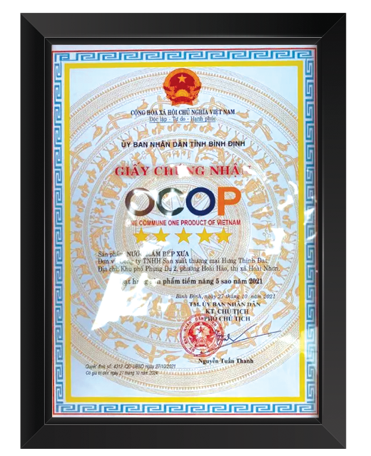 CHỨNG NHẬN OCOP